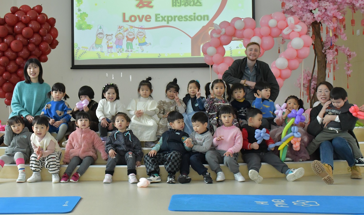 Kindergarten kids Celebrating Valentines Day-Kindergarten kids Celebrating Valentines Day